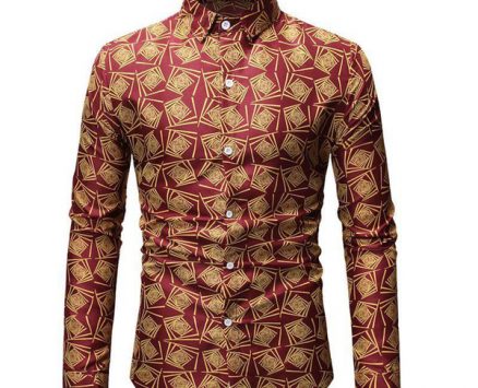 mens dress shirts plant flower leisure stage hawaiian shirt long sleeve blouse men black red blue