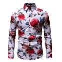 mens floral shirt printing men casual shirt fashion classic men hawaii dress breathable men’s long sleeve spring clothing