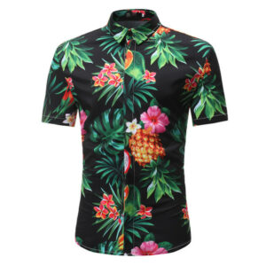 mens hawaiian shirt male casual camisa masculina printed beach shirts short sleeve fit summer pattern clothing 3xl