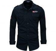 mens pilot shirts long sleeve casual turn down collar ma1 fashion shirt clothing