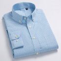 men’s shirt 100% cotton plaid style long sleeve shirts new arrival soft casual turn-down collar slim fit shirt male