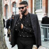 men’s shirt 2020 lapel fit men shirt metal decoration solid color mens business fashion male casual