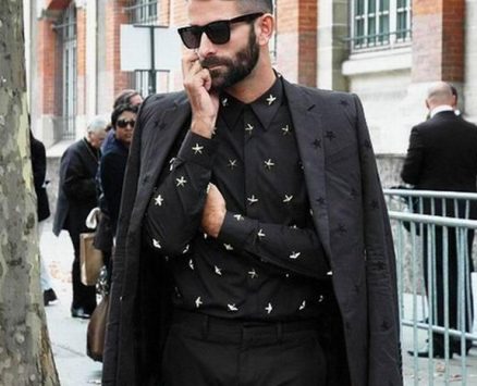 men’s shirt 2020 lapel fit men shirt metal decoration solid color mens business fashion male casual