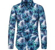 men’s shirt blouse long sleeve 2020 harajuku casual 3d printing colorful dress shirt slim streetwear men chemise homme