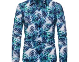 men’s shirt blouse long sleeve 2020 harajuku casual 3d printing colorful dress shirt slim streetwear men chemise homme