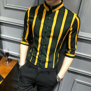 men's shirt camisa masculina 2020 new summer men's striped shirt formal business short sleeve casual slim fit