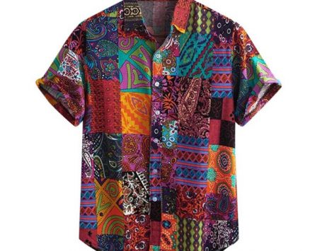 men’s shirt hawaiian hip hop streetwear shirt men full printing lapel short sleeve blouse summer loose shirts #bl2