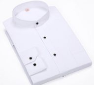 men’s shirt men’s business casual fashion solid color long sleeve shirt business gentleman office formal