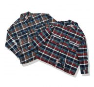 men’s shirt men’s casual shirt shoulder loose thick flannel plaid long sleeve high quality