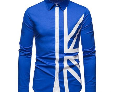 men’s shirt, new european men’s shirt, splicing long sleeve fashion