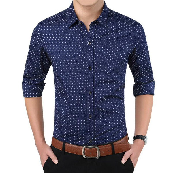 men's shirt new fashion spring male social shirt cotton solid slim fit mens casual men shirts plus size 5xl