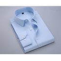 men’s shirt spring and autumn men’s business casual dress shirt long sleeve solid color slim fashion high-end