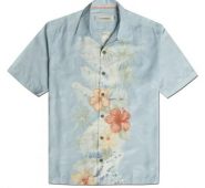 men’s shirt summer beautiful blue printed silk short sleeve floral men hawaiian shirts beach clothes plus size big