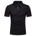 men’s shirt summer new fashion fold stitching men’s short-sleeved shirt casual t-shir base p037