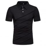 men’s shirt summer new fashion fold stitching men’s short-sleeved shirt casual t-shir base p037