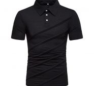 men’s shirt summer new fashion fold stitching men’s short-sleeved shirt casual t-shir base p037