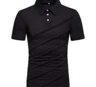 men’s shirt summer new fashion fold stitching men’s short-sleeved shirt casual t-shir base p037