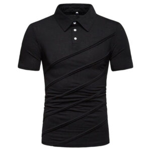 men's shirt summer new fashion fold stitching men's short-sleeved shirt casual t-shir base p037