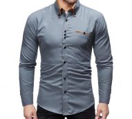 men’s shirts 2020 spring new fashion brand fit solid color shirt male long sleeves casual shirt camisa masculina size xxl