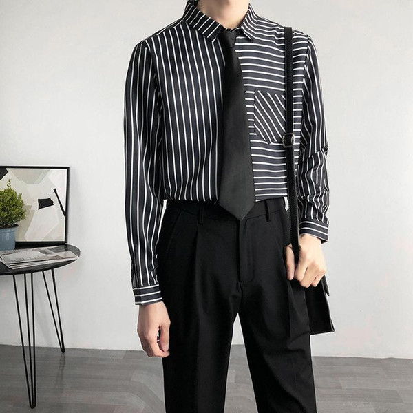 men's shirts 2021 summer and autumn new slim and elegant small fresh long-sleeved shirt loose casual young men's clothing