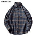 men’s shirts cotton slim long sleeves casual striped shirt single-breasted fashion men’s shirt plus size 5xl