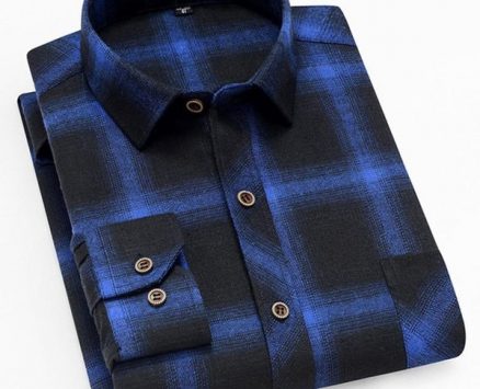 men’s shirts new men’s long sleeve square collar plaid shirt fashion slim shirts upscale casual business