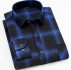 men’s shirts new men’s long sleeve square collar plaid shirt fashion slim shirts upscale casual business