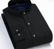 men’s shirts winter men’s fashion slim comfortable shirt business casual warm plus velvet thick shirt1