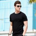 mens t shirts fashion casual t shirts mens black t shirts short-sleeved womens casual street clothes-q006