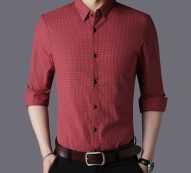 mrmt 2020 brand new autumn men’s shirt pure cotton plaid shirt for male long sleeves casual