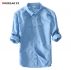 new 2020 mens linen shirts for man clothing solid 55%linen+45%cotton men’s shirt casual single breasted slim size s-3xl 601