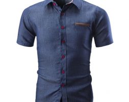 new arrival men denim shirt long sleeve plus size cotton jeans cardigan casual slim fit short sleeve shirt men clothing