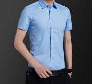 new arrival men’s shirt summer business shirt short sleeves turn-down collar tuxedo men shirts big size 5xl