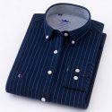 new arrived 100% cotton long sleeve shirt men plaid shirts / striped shirt plus size 5xl oxford mens dress shirts camisa social1