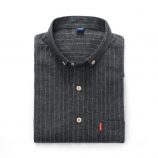 new autumn men casual shirts striped fashion cotton button-down long sleeve slim fit business men dress shirts with pocket