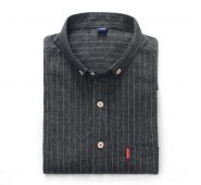 new autumn men casual shirts striped fashion cotton button-down long sleeve slim fit business men dress shirts with pocket