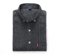 new autumn men casual shirts striped fashion cotton button-down long sleeve slim fit business men dress shirts with pocket