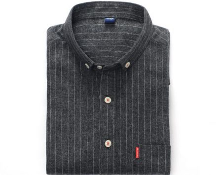 new autumn men casual shirts striped fashion cotton button-down long sleeve slim fit business men dress shirts with pocket