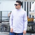 new fashion men’s shirts long sleeve spring summer casual stripe oversize large size business dress shirt