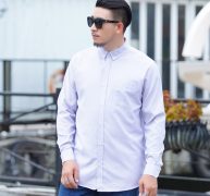 new fashion men’s shirts long sleeve spring summer casual stripe oversize large size business dress shirt