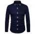 new men’s brand shirt fashion trend casual long-sleeve shirt european-style men’s business fashion embroidery masculinity