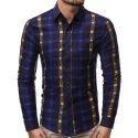 new men’s plaid fashion shirt coloured shirts business long sleeve shirts