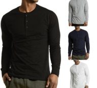 new mens t-shirts long sleeve cotton slim fit tee soft casual button autumn spring t-shirts s-2xl