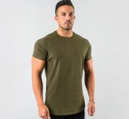 new stylish plain fitness mens t shirt short sleeve muscle joggers bodybuilding tshirt male gym clothes slim fit tee shirt