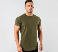 new stylish plain fitness mens t shirt short sleeve muscle joggers bodybuilding tshirt male gym clothes slim fit tee shirt