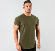 new stylish plain fitness mens t shirt short sleeve muscle joggers bodybuilding tshirt male gym clothes slim fit tee shirt