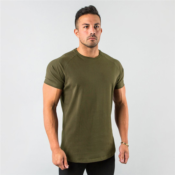 new stylish plain fitness mens t shirt short sleeve muscle joggers bodybuilding tshirt male gym clothes slim fit tee shirt