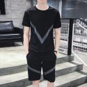 new summer casual men t shirt mens tracksuit fashion jogger sportsuits short man set trainingspak chandal hombre vetement homme