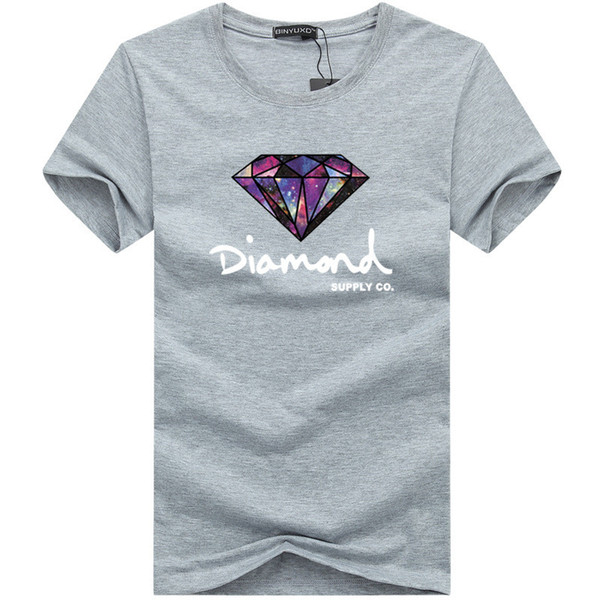 new summer mens t shirts fashion mens designer t shirts short-sleeve printed diamond supply casual male tees t-shirt s-5xl