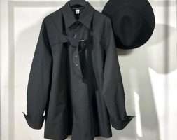 owen seak men casual shirt gothic men’s clothing hip hop tees autumn oversized high streetwear long sleeves black shirt